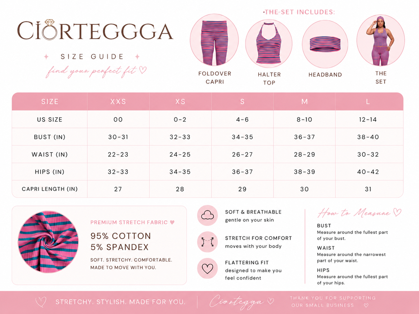 CIORTEGGA SWEET ESCAPE short SET